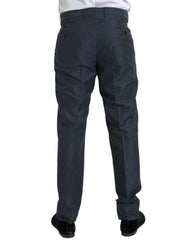 Dolce & Gabbana Blue Wool Men Skinny Dress Pants -   -  Dolce & Gabbana.