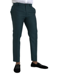 Dolce & Gabbana Green Wool Skinny Slim Dress Pants -   -  Dolce & Gabbana.