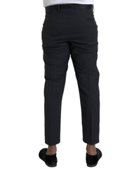 Dolce & Gabbana Blue Wool Men Skinny Dress Pants -   -  Dolce & Gabbana.