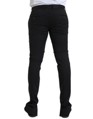 Dolce & Gabbana Black Cotton Stretch Skinny Dress Pants -   -  Dolce & Gabbana.