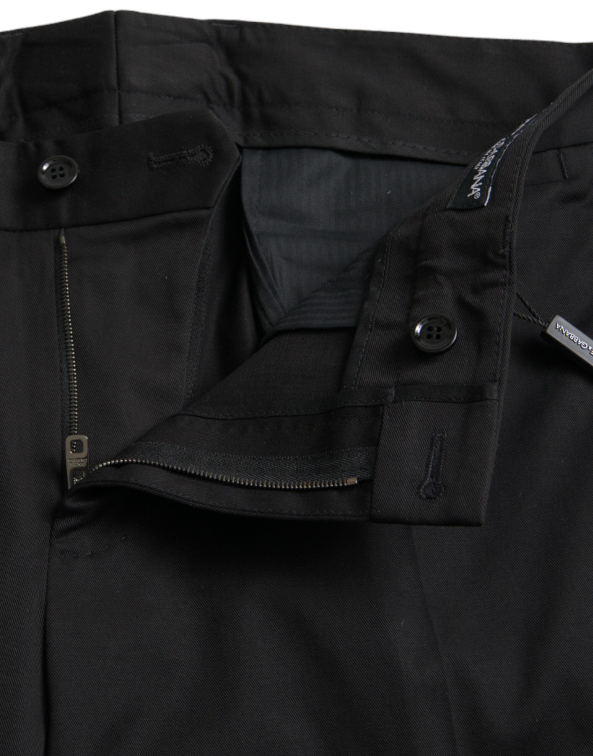 Dolce & Gabbana Black Cotton Stretch Skinny Dress Pants -   -  Dolce & Gabbana. Dolce & Gabbana Black Cotton Stretch Skinny Dress Pants -   -  Dolce & Gabbana.