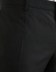 Dolce & Gabbana Black Wool Silk Skinny Dress Pants -   -  Dolce & Gabbana.