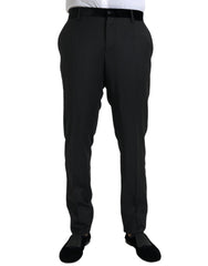 Dolce & Gabbana Black Silk Men Skinny Dress Pants -   -  Dolce & Gabbana.