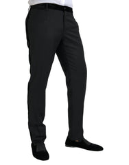 Dolce & Gabbana Black Silk Men Skinny Dress Pants -   -  Dolce & Gabbana.