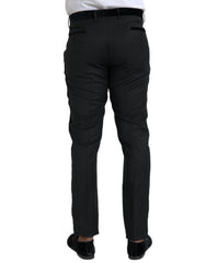 Dolce & Gabbana Black Silk Men Skinny Dress Pants -   -  Dolce & Gabbana.