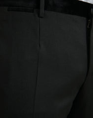 Dolce & Gabbana Black Silk Men Skinny Dress Pants -   -  Dolce & Gabbana.