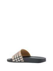 Burberry Brown Rubber Slides Sandals -   -  Burberry.