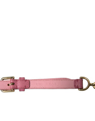 Dolce & Gabbana Pink Leather Crystal Chain Embellished Belt -   -  Dolce & Gabbana.