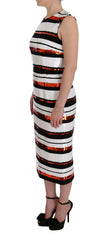 Dolce & Gabbana Multicolored Striped Sequined Stretch Dress -   -  Dolce & Gabbana.