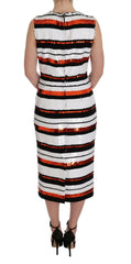 Dolce & Gabbana Multicolored Striped Sequined Stretch Dress -   -  Dolce & Gabbana.