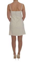 Dolce & Gabbana White Wool Stretch Brooch Shift Dress -   -  Dolce & Gabbana.