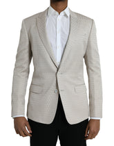 Dolce & Gabbana Beige MARTINI Single Breasted Coat Blazer -   -  Dolce & Gabbana.