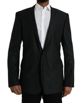 Dolce & Gabbana Black Wool Notch SingleBreasted Coat Blazer -   -  Dolce & Gabbana.