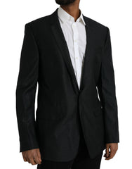Dolce & Gabbana Black Wool Notch SingleBreasted Coat Blazer -   -  Dolce & Gabbana.