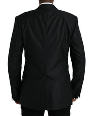Dolce & Gabbana Black Wool Notch SingleBreasted Coat Blazer -   -  Dolce & Gabbana.