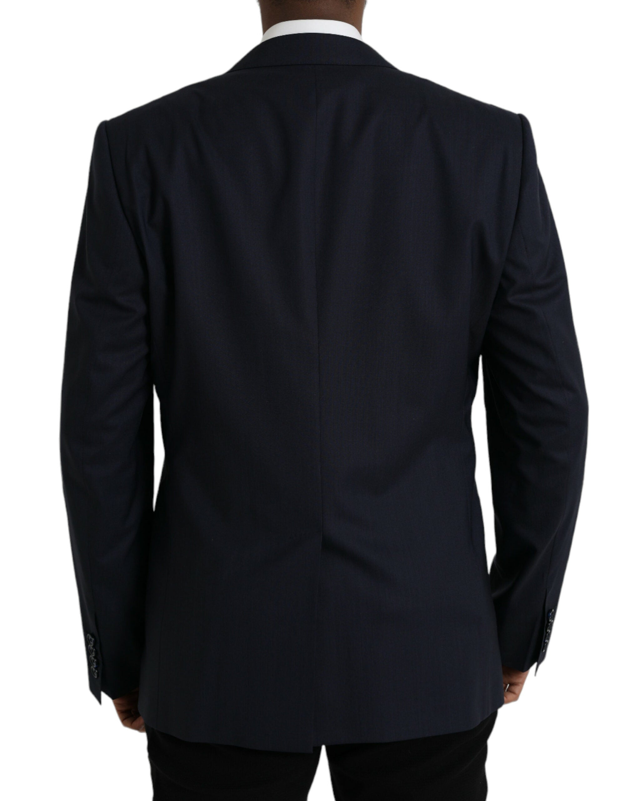 Dolce & Gabbana Dark Blue Wool Single Breasted Coat Blazer -   -  Dolce & Gabbana. Dolce & Gabbana Dark Blue Wool Single Breasted Coat Blazer -   -  Dolce & Gabbana.