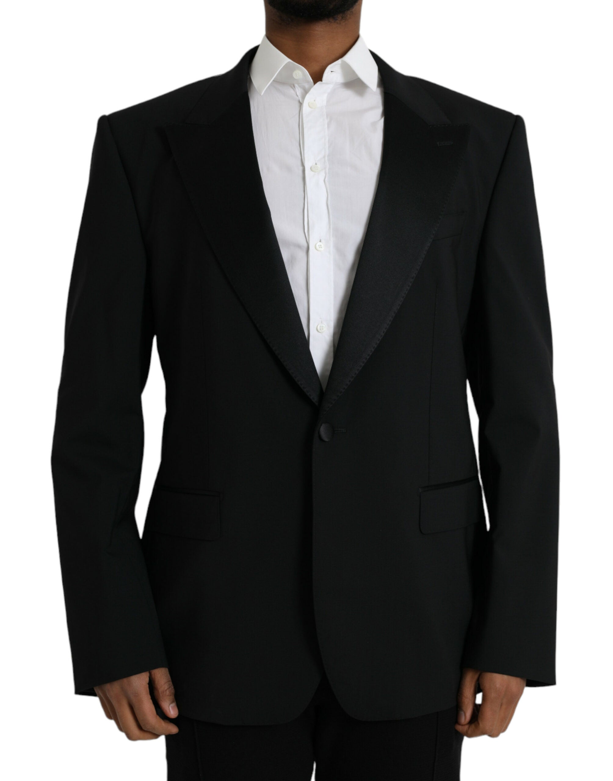 Dolce & Gabbana Black SICILIA Single Breasted Coat Blazer -   -  Dolce & Gabbana.