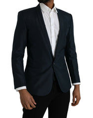 Dolce & Gabbana Blue GOLD Notch Single Breasted Coat Blazer -   -  Dolce & Gabbana.