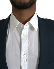 Dolce & Gabbana Blue GOLD Notch Single Breasted Coat Blazer -   -  Dolce & Gabbana.