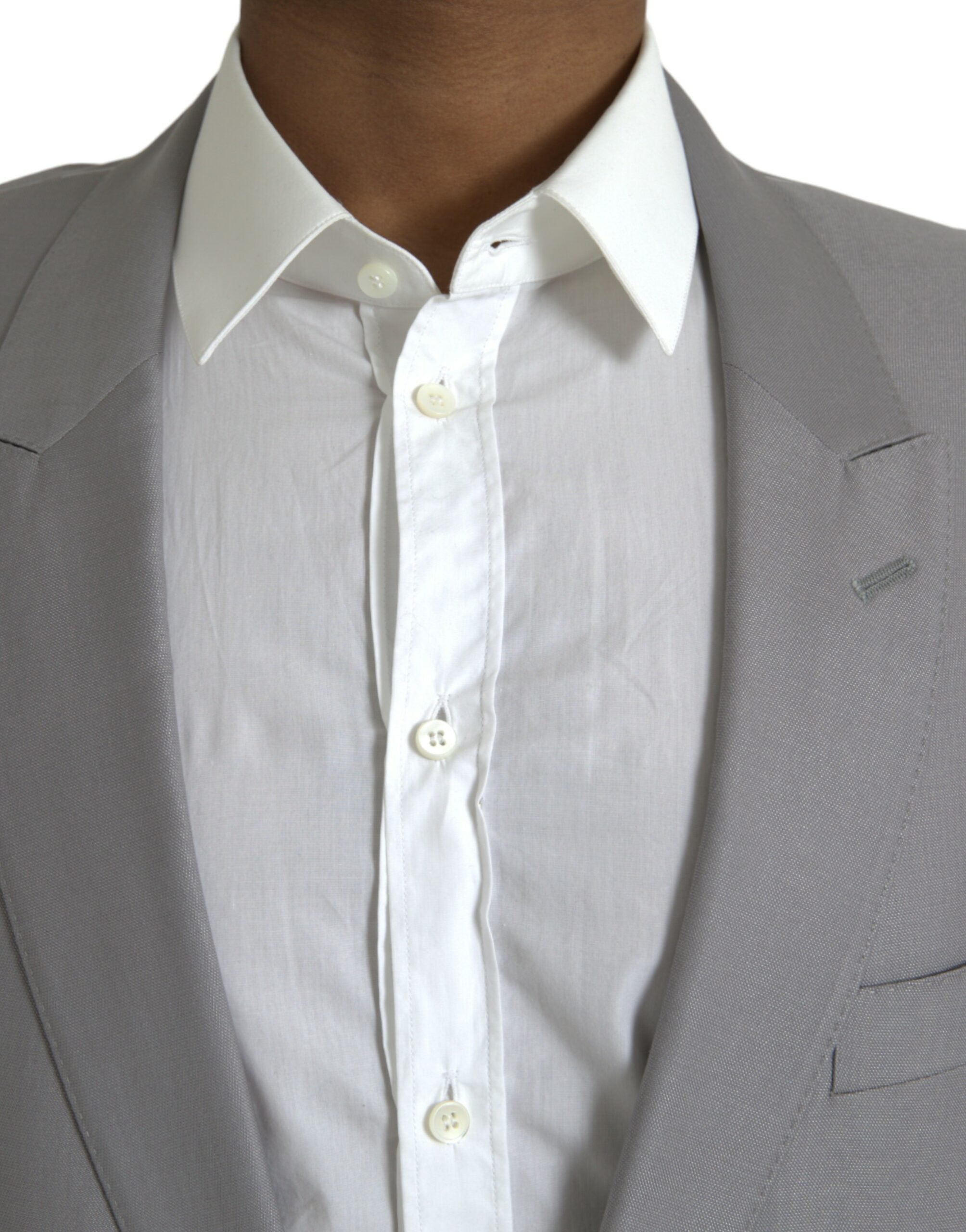 Dolce & Gabbana Gray Wool Peak Single Breasted Coat Blazer -   -  Dolce & Gabbana. Dolce & Gabbana Gray Wool Peak Single Breasted Coat Blazer -   -  Dolce & Gabbana.