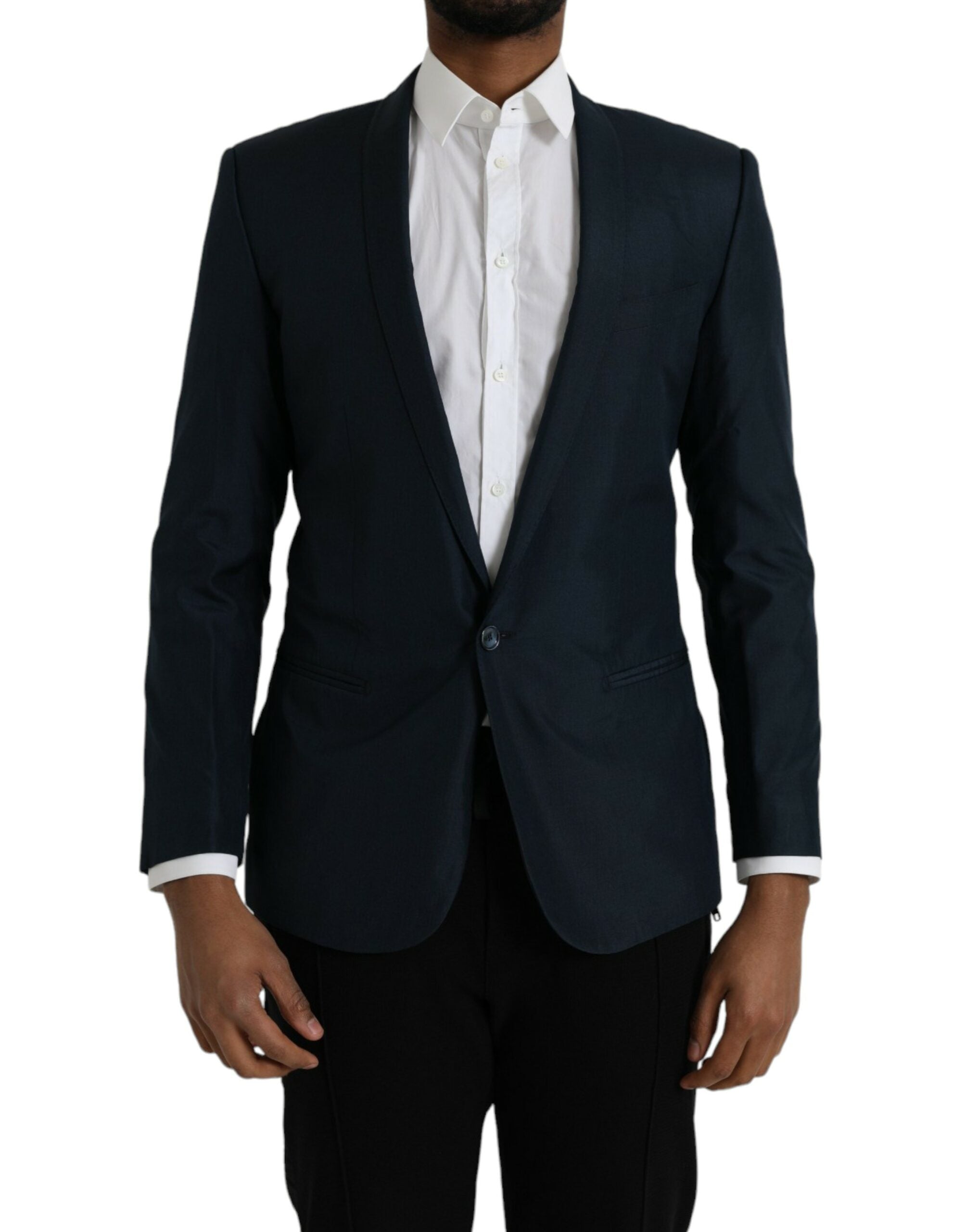 Dolce & Gabbana Blue MARTINI Shawl Single Breasted Blazer -   -  Dolce & Gabbana.