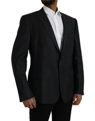 Dolce & Gabbana Black Wool MARTINI Single Breasted Coat Blazer -   -  Dolce & Gabbana.