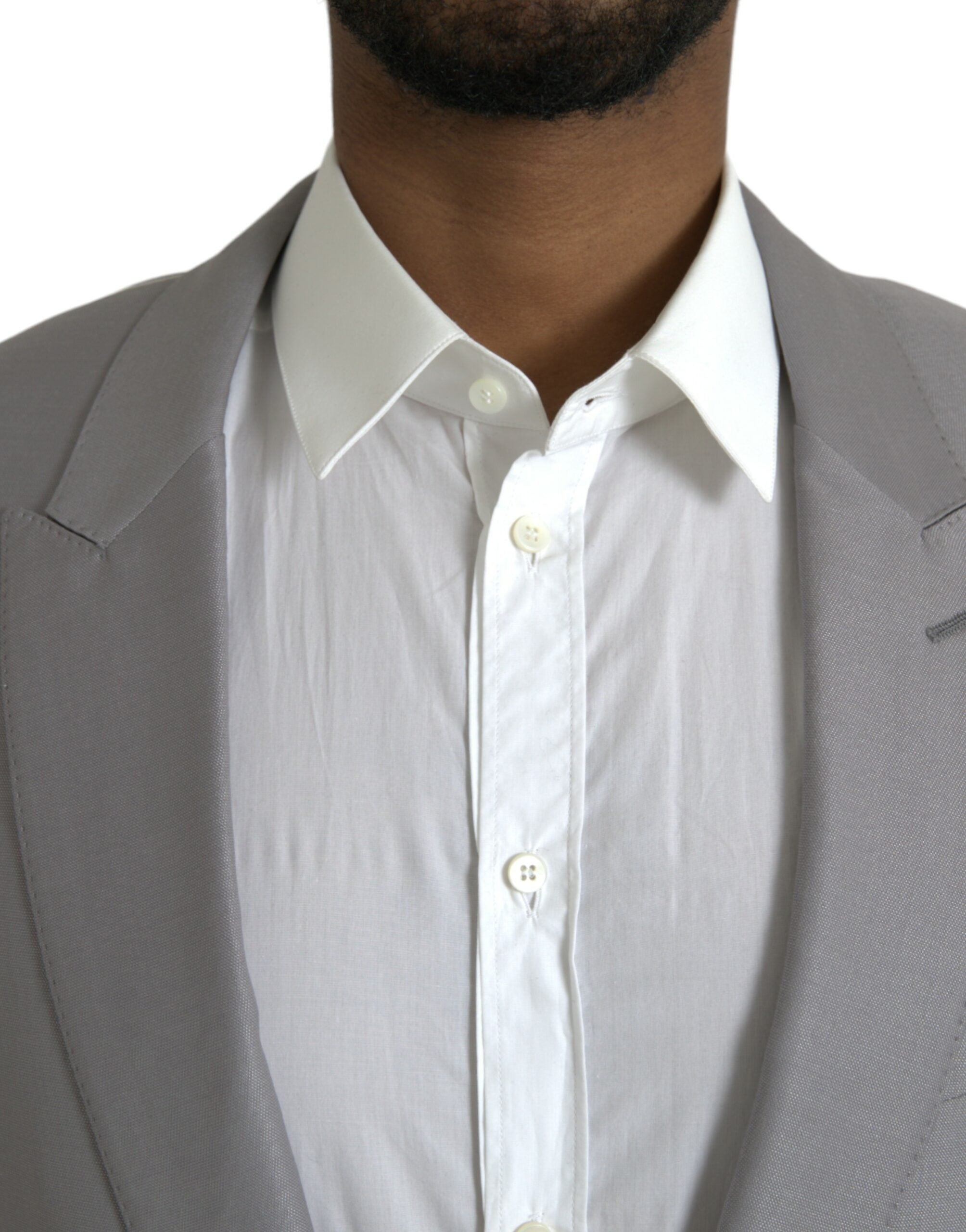 Dolce & Gabbana Gray Wool Peak Single Breasted Coat Blazer -   -  Dolce & Gabbana. Dolce & Gabbana Gray Wool Peak Single Breasted Coat Blazer -   -  Dolce & Gabbana.