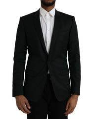 Dolce & Gabbana Black Wool MARTINI Single Breasted Blazer -   -  Dolce & Gabbana.