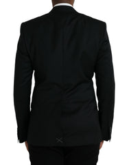 Dolce & Gabbana Black Wool MARTINI Single Breasted Blazer -   -  Dolce & Gabbana.