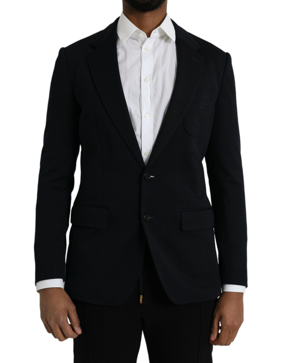 Dolce & Gabbana Black Wool Notch Single Breasted Coat Blazer -   -  Dolce & Gabbana.