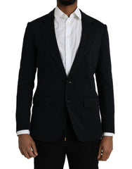 Dolce & Gabbana Black Wool Notch Single Breasted Coat Blazer -   -  Dolce & Gabbana.