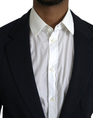 Dolce & Gabbana Black Wool Notch Single Breasted Coat Blazer -   -  Dolce & Gabbana.