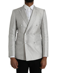 Dolce & Gabbana Off White MARTINI Double Breasted Coat Blazer -   -  Dolce & Gabbana.