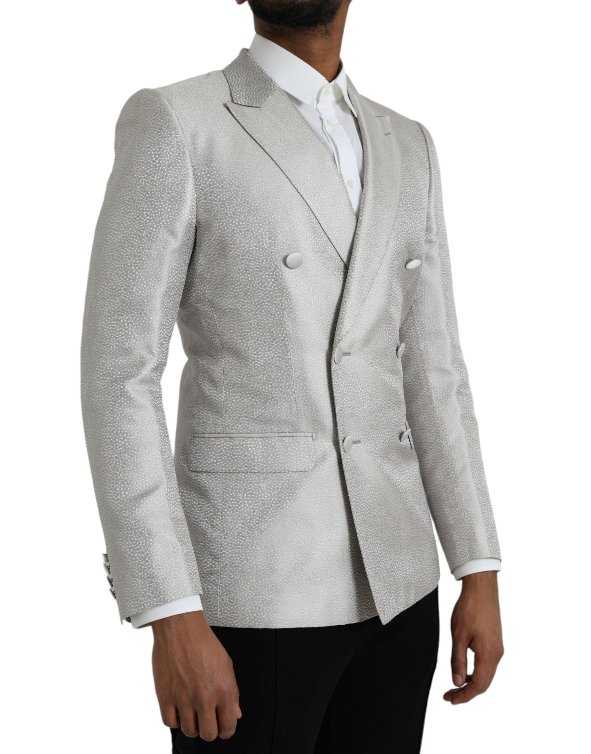 Dolce & Gabbana Off White MARTINI Double Breasted Coat Blazer -   -  Dolce & Gabbana. Dolce & Gabbana Off White MARTINI Double Breasted Coat Blazer -   -  Dolce & Gabbana.