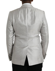 Dolce & Gabbana Off White MARTINI Double Breasted Coat Blazer -   -  Dolce & Gabbana.