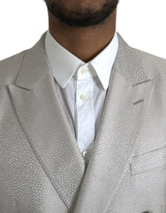 Dolce & Gabbana Off White MARTINI Double Breasted Coat Blazer -   -  Dolce & Gabbana.