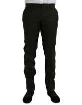 Dolce & Gabbana Dark Brown Wool Slim Fit Formal Pants -   -  Dolce & Gabbana.
