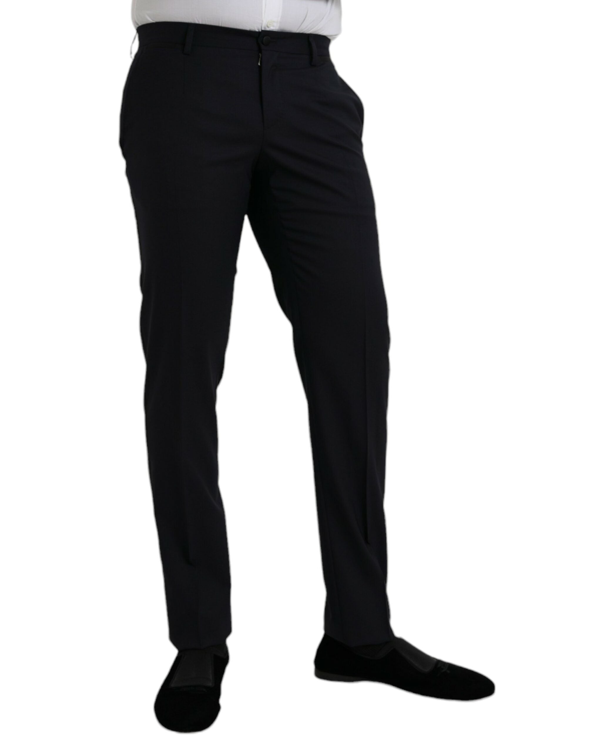 Dolce & Gabbana Dark Blue Wool Slim Fit Formal Pants -   -  Dolce & Gabbana. Dolce & Gabbana Dark Blue Wool Slim Fit Formal Pants -   -  Dolce & Gabbana.