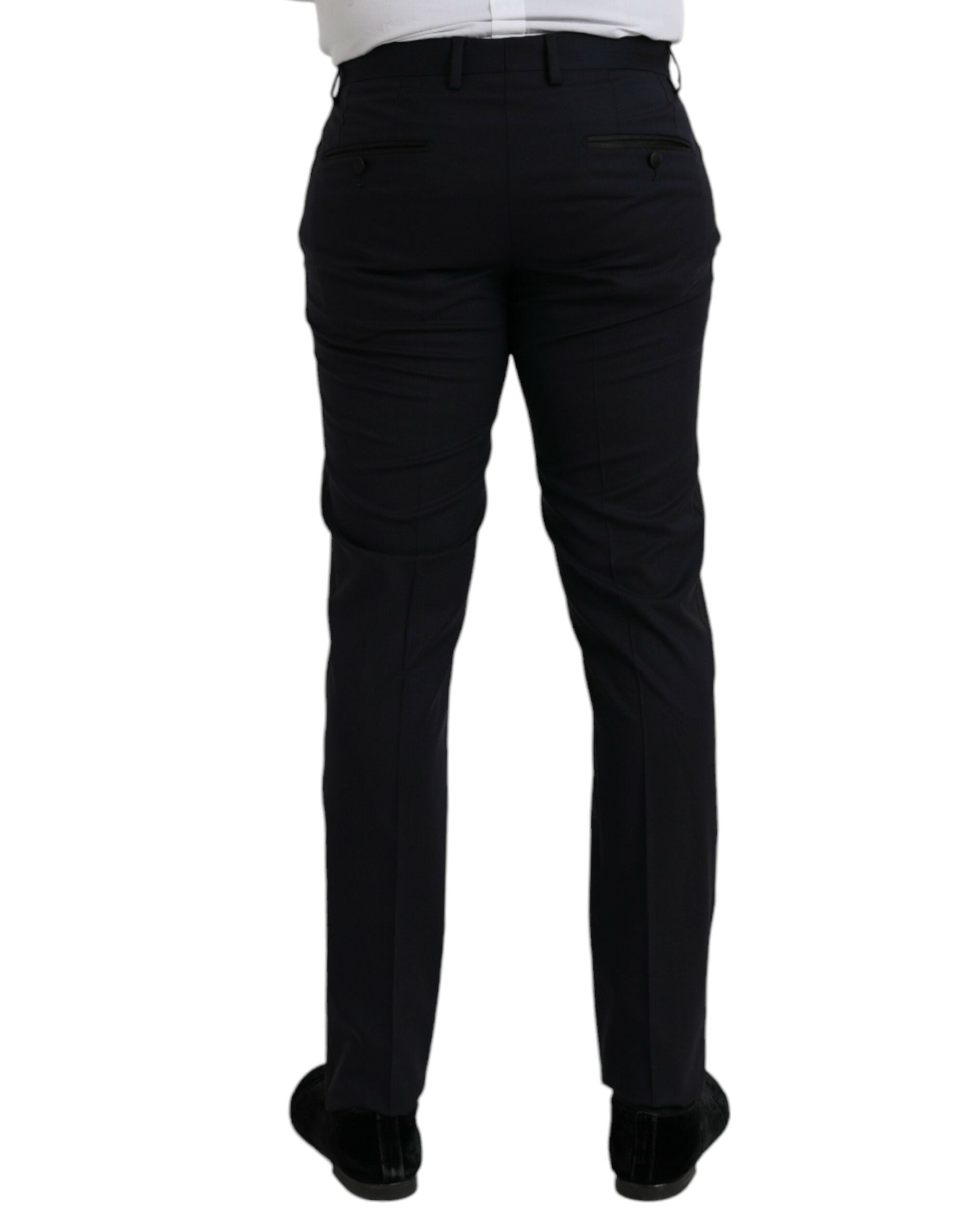 Dolce & Gabbana Dark Blue Wool Slim Fit Formal Pants -   -  Dolce & Gabbana. Dolce & Gabbana Dark Blue Wool Slim Fit Formal Pants -   -  Dolce & Gabbana.