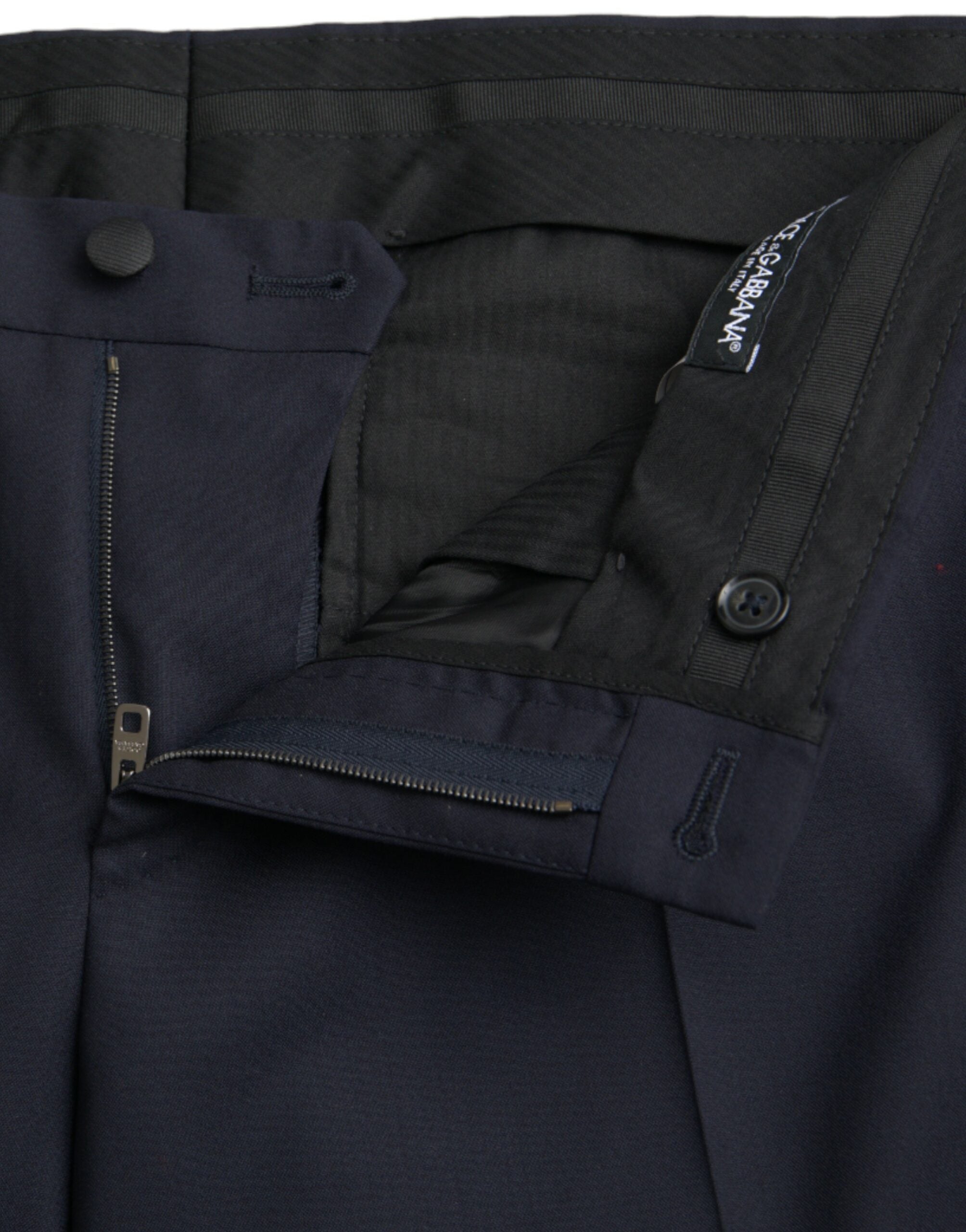 Dolce & Gabbana Dark Blue Wool Slim Fit Formal Pants -   -  Dolce & Gabbana. Dolce & Gabbana Dark Blue Wool Slim Fit Formal Pants -   -  Dolce & Gabbana.