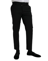 Dolce & Gabbana Black Wool SlimFit Dress Formal Pants -   -  Dolce & Gabbana.
