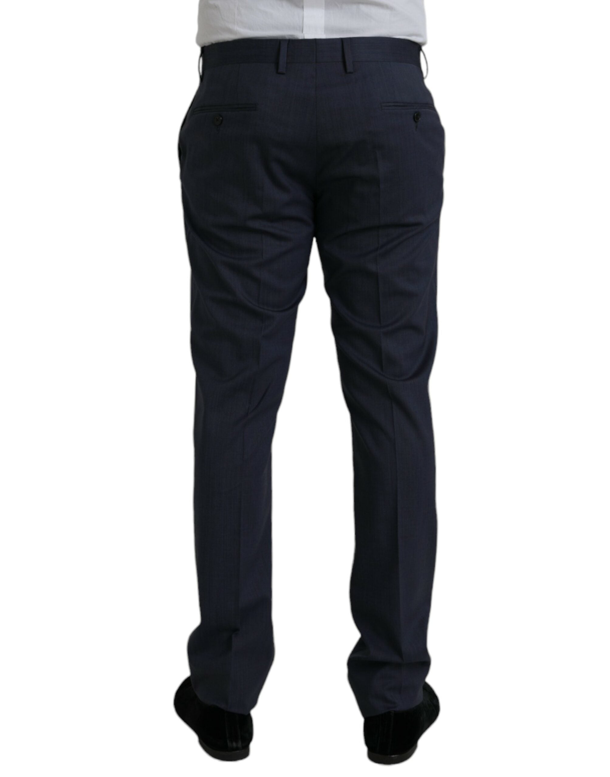 Dolce & Gabbana Blue Wool Slim Fit Dress Formal Pants -   -  Dolce & Gabbana. Dolce & Gabbana Blue Wool Slim Fit Dress Formal Pants -   -  Dolce & Gabbana.