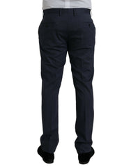 Dolce & Gabbana Blue Wool Slim Fit Dress Formal Pants -   -  Dolce & Gabbana.