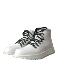 Dolce & Gabbana White Vulcano Trekking Men Ankle Boots Shoes -   -  Dolce & Gabbana.
