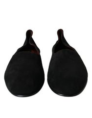 Dolce & Gabbana Black Suede Loafers Formal Dress Slip On Shoes -   -  Dolce & Gabbana.