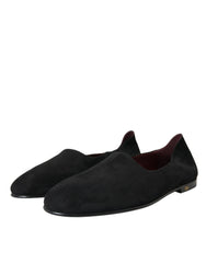Dolce & Gabbana Black Suede Loafers Formal Dress Slip On Shoes -   -  Dolce & Gabbana.