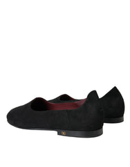 Dolce & Gabbana Black Suede Loafers Formal Dress Slip On Shoes -   -  Dolce & Gabbana.