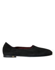 Dolce & Gabbana Black Suede Loafers Formal Dress Slip On Shoes -   -  Dolce & Gabbana.