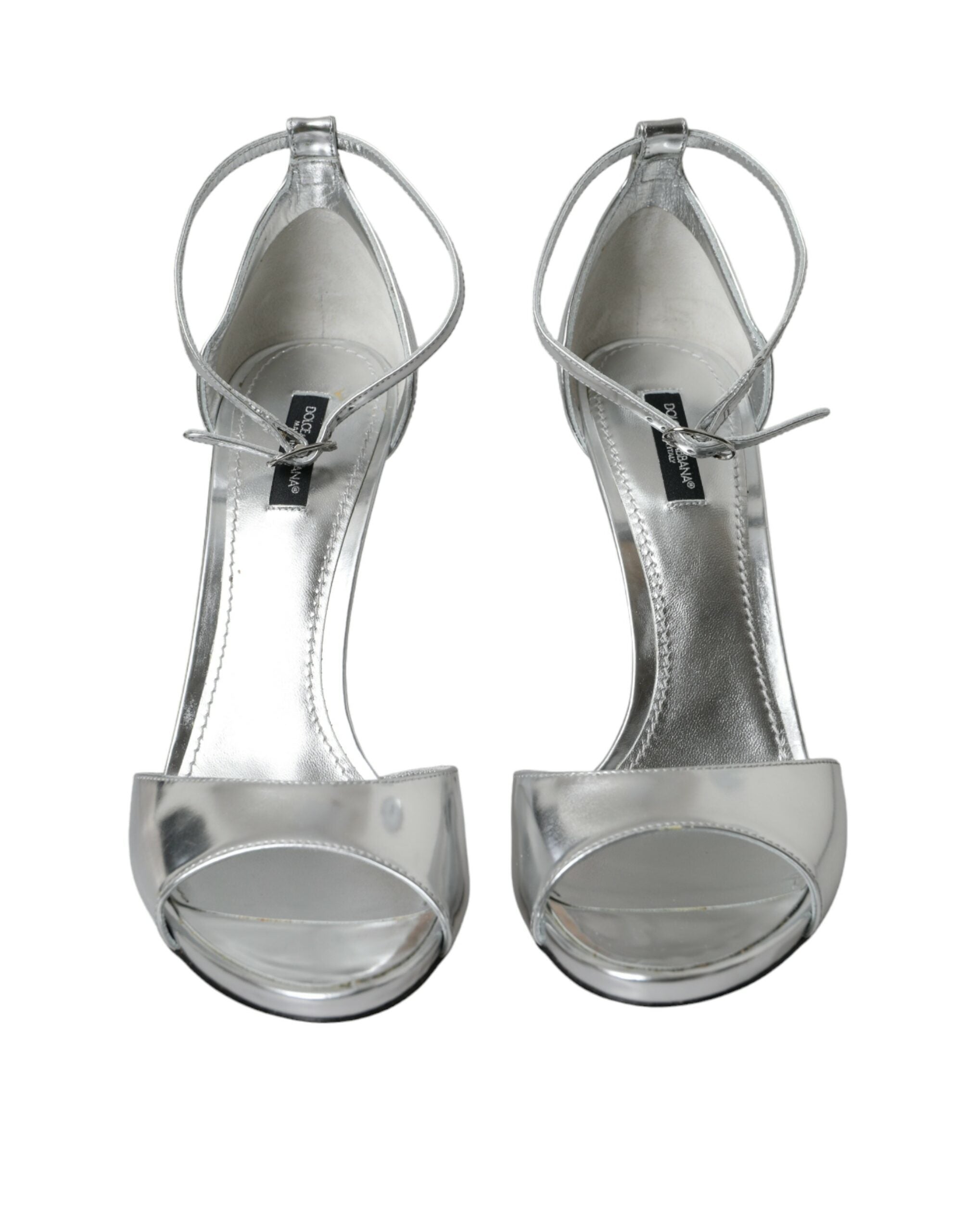 Dolce & Gabbana Silver KEIRA Leather Heels Sandals Shoes -   -  Dolce & Gabbana. Dolce & Gabbana Silver KEIRA Leather Heels Sandals Shoes -   -  Dolce & Gabbana.