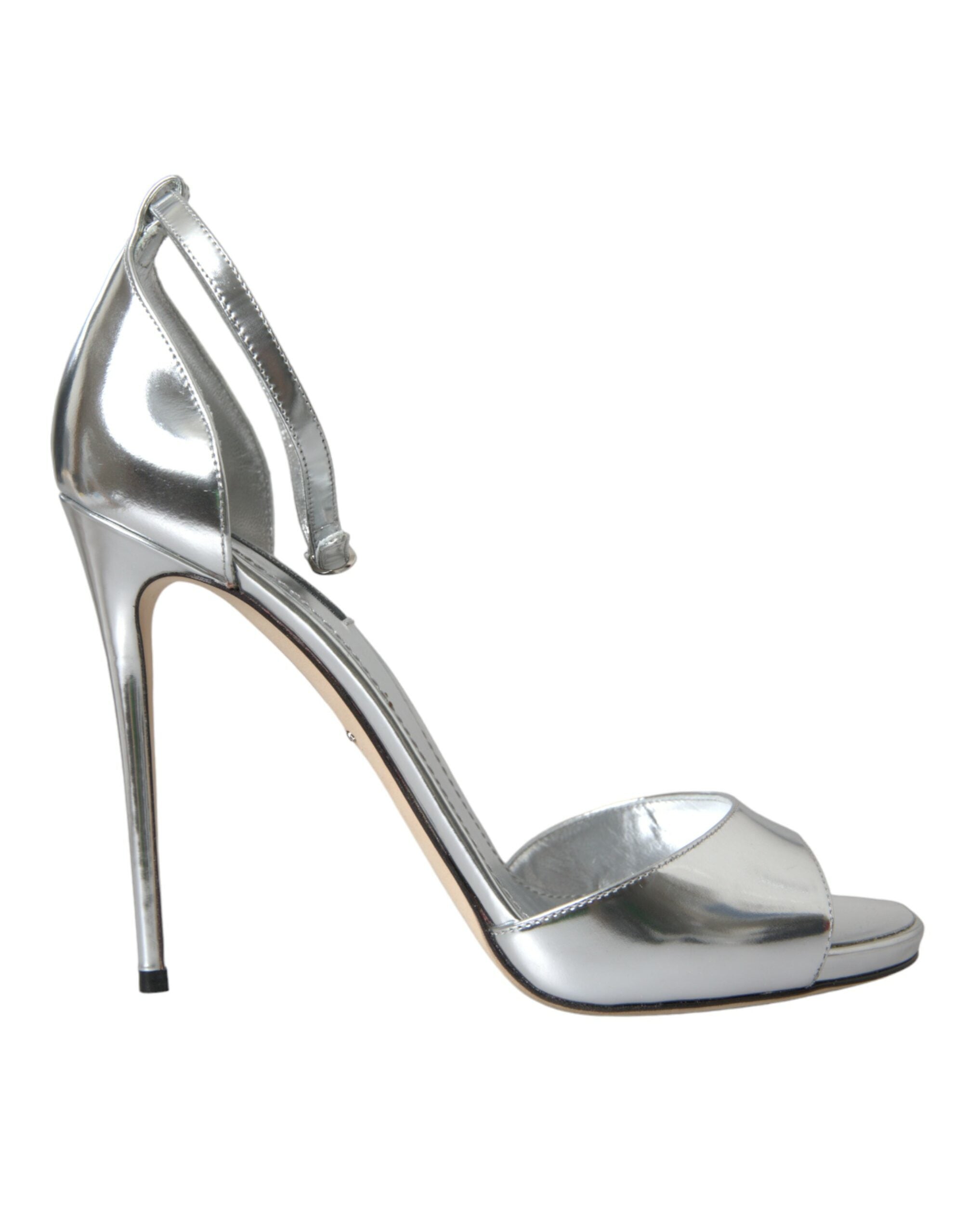 Dolce & Gabbana Silver KEIRA Leather Heels Sandals Shoes -   -  Dolce & Gabbana.